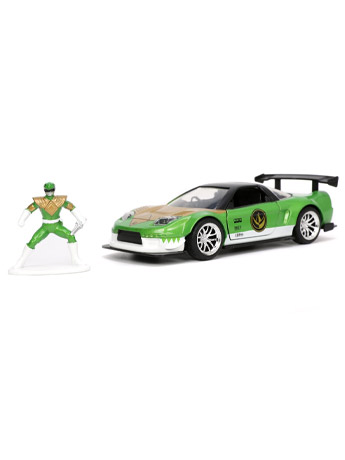 Mighty Morphin Power Rangers Hollywood Rides Die-Cast Green Ranger Nano Figure & 1/32 Scale 2002 Honda NSX Type-R Gallery Image 2