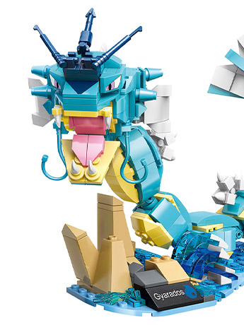 Pokemon Gyarados Qman Building Blocks Toy Set Gallery Image 2
