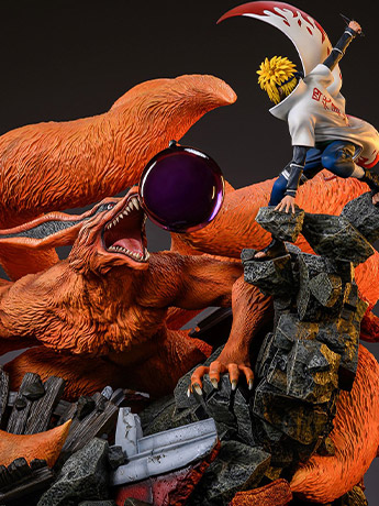 Naruto: Shippuden Battle of Destiny: Namikaze Minato vs. Kurama Limited Edition Ultimate Diorama Statue Gallery Image 2