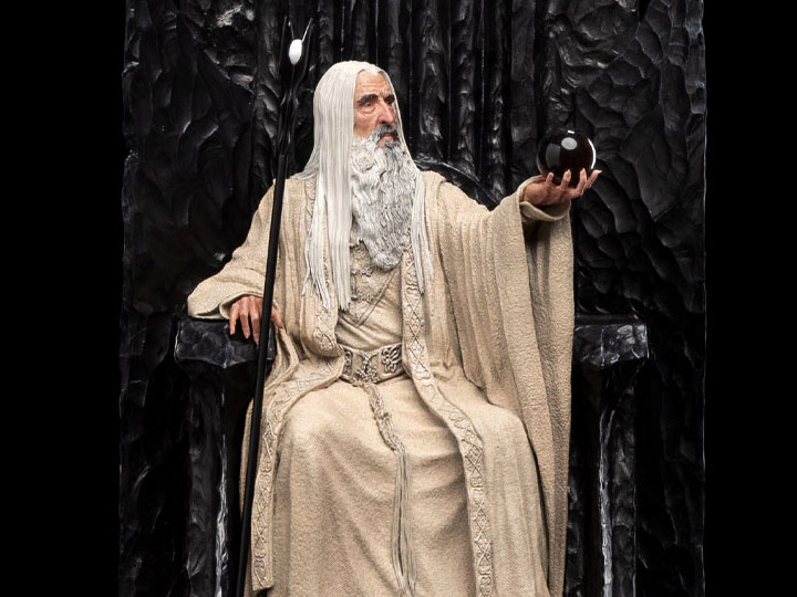 The Lord of the Rings Saruman The White on Throne 1/6 Scale Limited Edition Statue Gallery Image 1