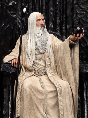 The Lord of the Rings Saruman The White on Throne 1/6 Scale Limited Edition Statue Gallery Image 2