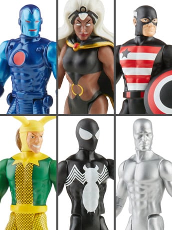 Marvel Legends Retro Collection 3.75" Wave 4 Set of 6 Action Figures Gallery Image 2