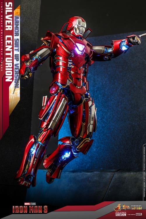 Iron Man 3 MMS618D43 Silver Centurion (Armor Suit Up Ver.) 1/6th Scale Collectible Figure Gallery Image 10