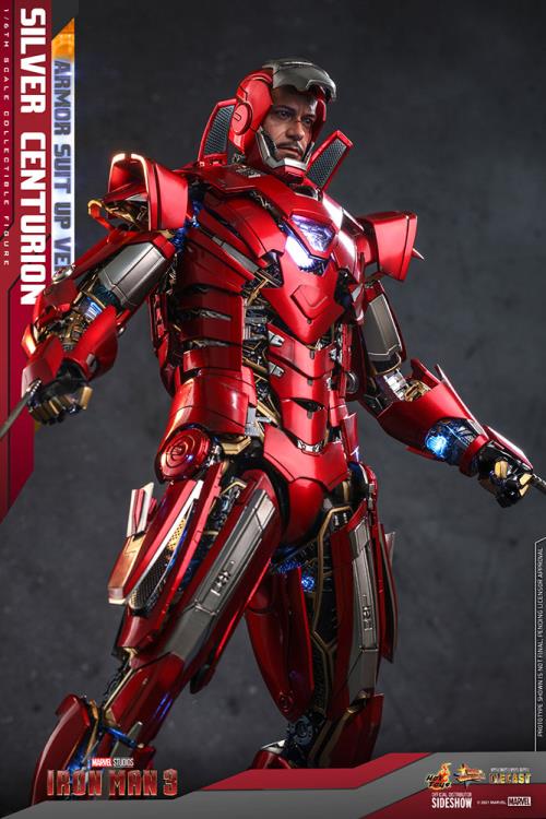 Iron Man 3 MMS618D43 Silver Centurion (Armor Suit Up Ver.) 1/6th Scale Collectible Figure Gallery Image 9