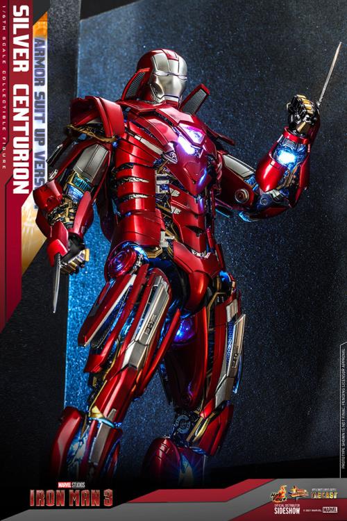 Iron Man 3 MMS618D43 Silver Centurion (Armor Suit Up Ver.) 1/6th Scale Collectible Figure Gallery Image 6