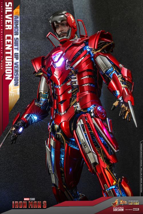 Iron Man 3 MMS618D43 Silver Centurion (Armor Suit Up Ver.) 1/6th Scale Collectible Figure Gallery Image 15