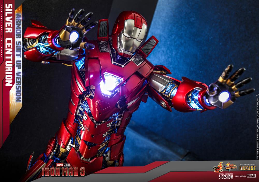 Iron Man 3 MMS618D43 Silver Centurion (Armor Suit Up Ver.) 1/6th Scale Collectible Figure Gallery Image 7