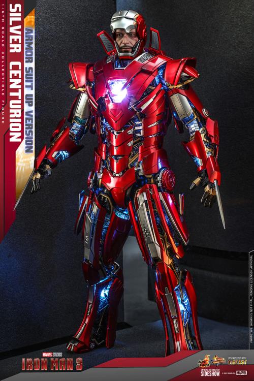 Iron Man 3 MMS618D43 Silver Centurion (Armor Suit Up Ver.) 1/6th Scale Collectible Figure Gallery Image 13