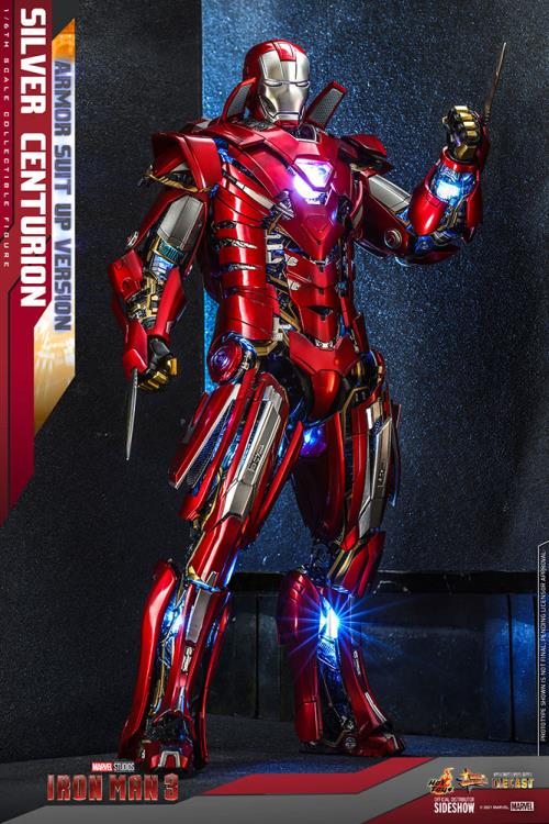 Iron Man 3 MMS618D43 Silver Centurion (Armor Suit Up Ver.) 1/6th Scale Collectible Figure Gallery Image 5