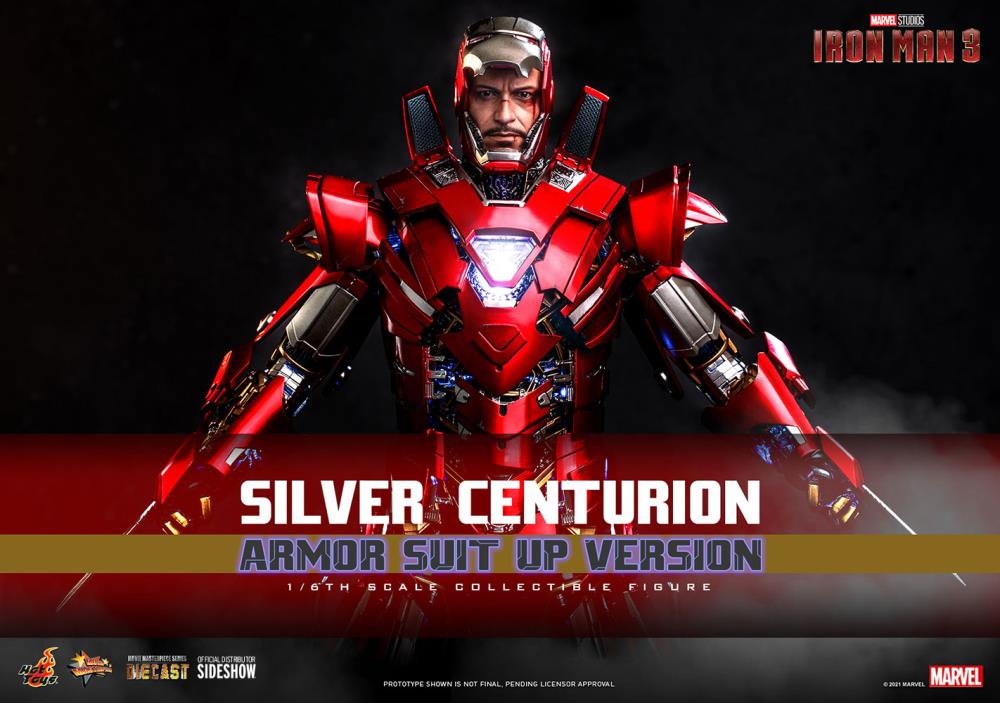 Iron Man 3 MMS618D43 Silver Centurion (Armor Suit Up Ver.) 1/6th Scale Collectible Figure Gallery Image 3