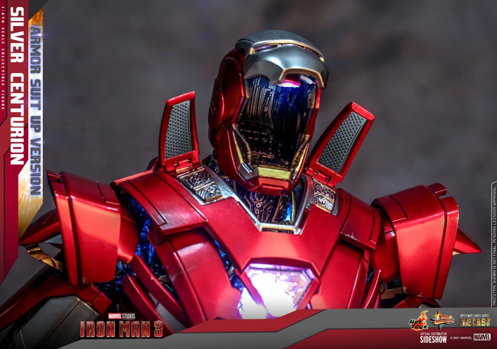 Iron Man 3 MMS618D43 Silver Centurion (Armor Suit Up Ver.) 1/6th Scale Collectible Figure Gallery Image 8