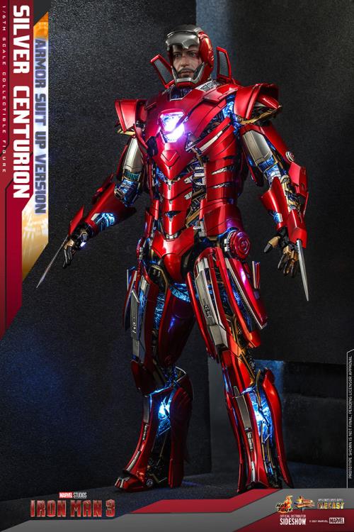 Iron Man 3 MMS618D43 Silver Centurion (Armor Suit Up Ver.) 1/6th Scale Collectible Figure Gallery Image 4