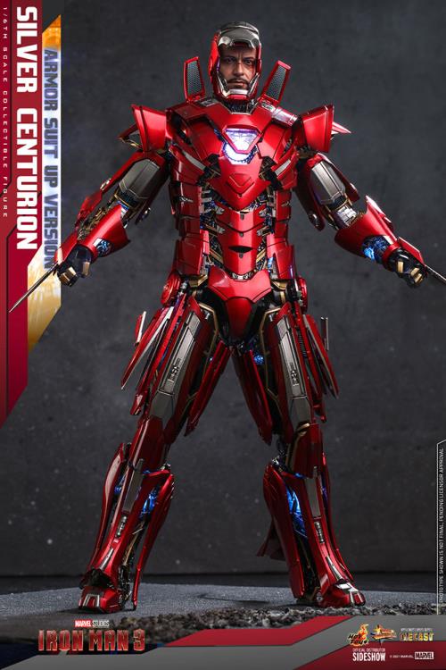 Iron Man 3 MMS618D43 Silver Centurion (Armor Suit Up Ver.) 1/6th Scale Collectible Figure Gallery Image 12