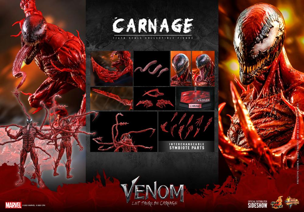 Venom: Let There Be Carnage MMS619 Carnage 1/6 Scale Collectible Figure Gallery Image 19