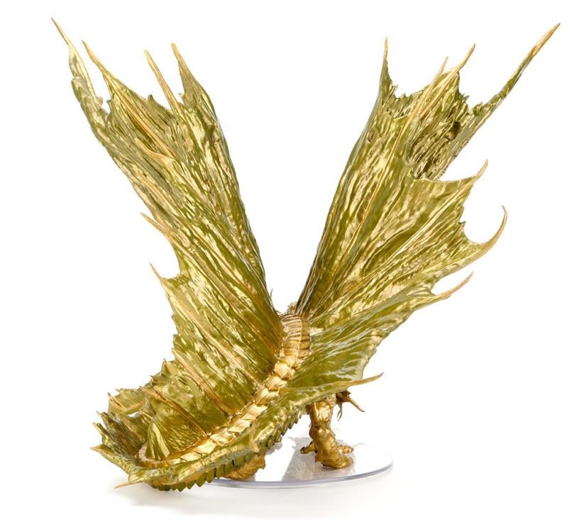 Dungeons & Dragons Icons of the Realms Adult Gold Dragon Premium Painted Figure Gallery Image 15