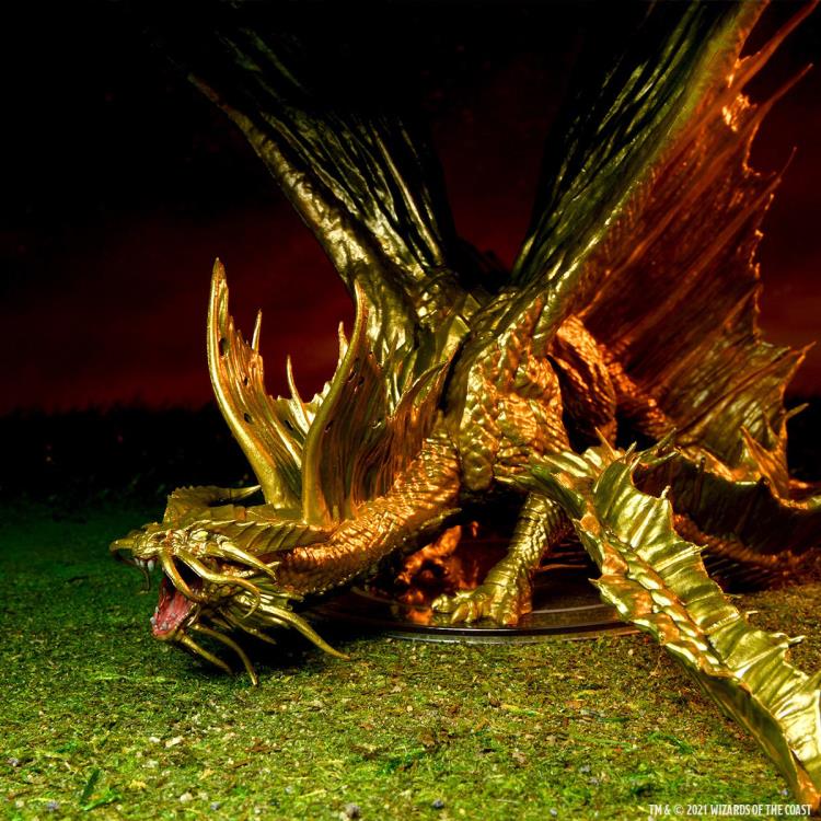 Dungeons & Dragons Icons of the Realms Adult Gold Dragon Premium Painted Figure Gallery Image 26