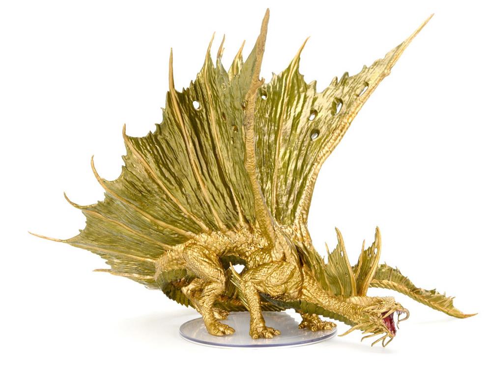 Dungeons & Dragons Icons of the Realms Adult Gold Dragon Premium Painted Figure Gallery Image 16
