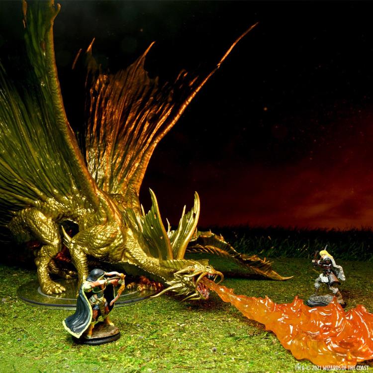 Dungeons & Dragons Icons of the Realms Adult Gold Dragon Premium Painted Figure Gallery Image 32