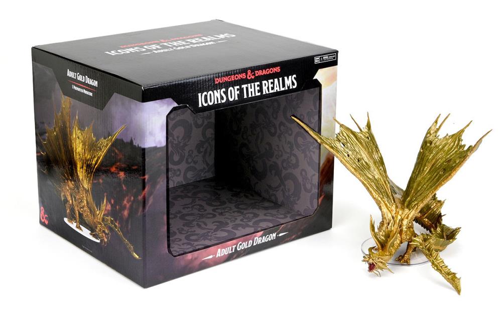 Dungeons & Dragons Icons of the Realms Adult Gold Dragon Premium Painted Figure Gallery Image 20