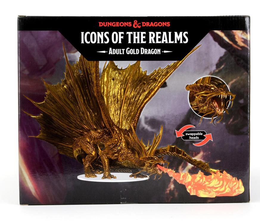 Dungeons & Dragons Icons of the Realms Adult Gold Dragon Premium Painted Figure Gallery Image 23