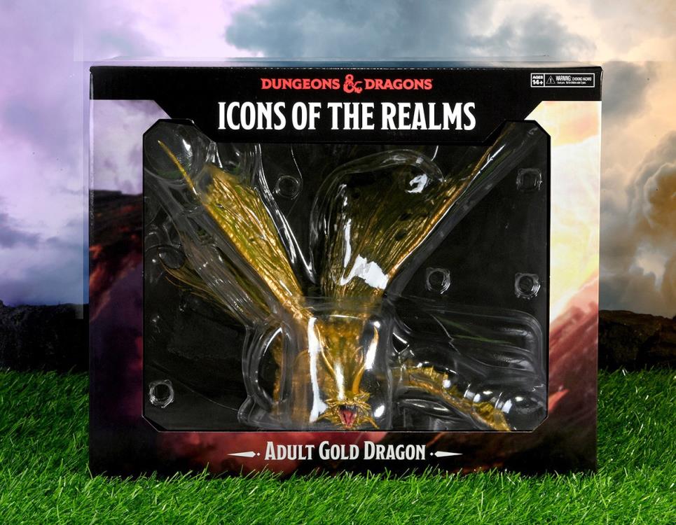 Dungeons & Dragons Icons of the Realms Adult Gold Dragon Premium Painted Figure Gallery Image 9