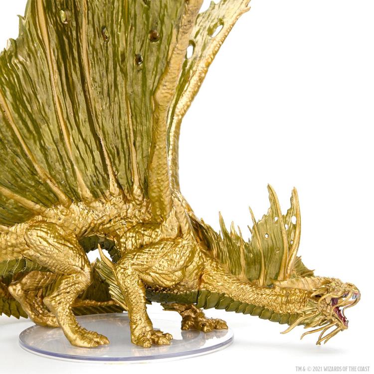 Dungeons & Dragons Icons of the Realms Adult Gold Dragon Premium Painted Figure Gallery Image 19