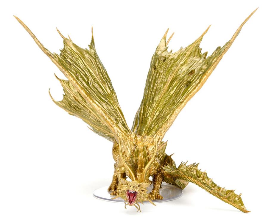 Dungeons & Dragons Icons of the Realms Adult Gold Dragon Premium Painted Figure Gallery Image 14