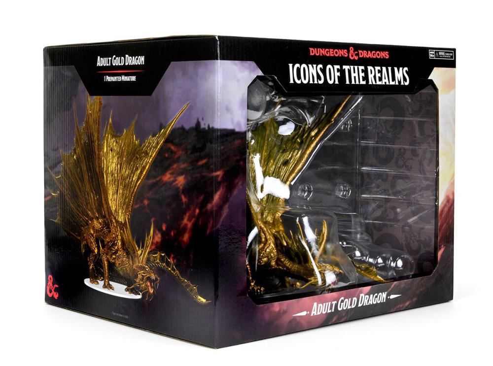 Dungeons & Dragons Icons of the Realms Adult Gold Dragon Premium Painted Figure Gallery Image 22