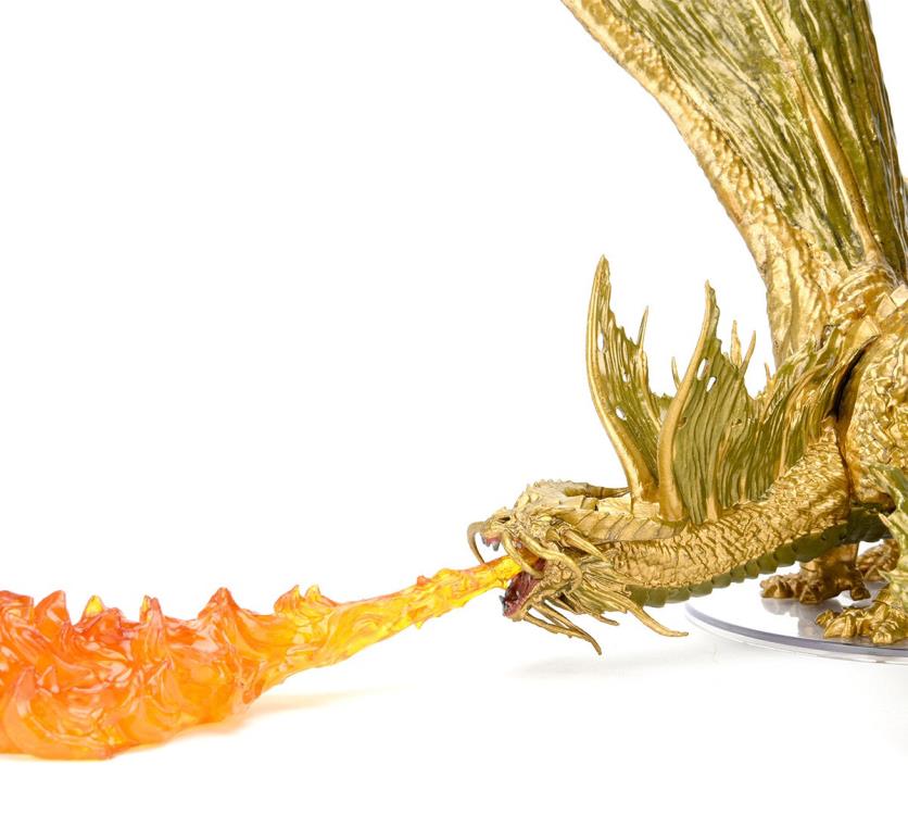 Dungeons & Dragons Icons of the Realms Adult Gold Dragon Premium Painted Figure Gallery Image 12