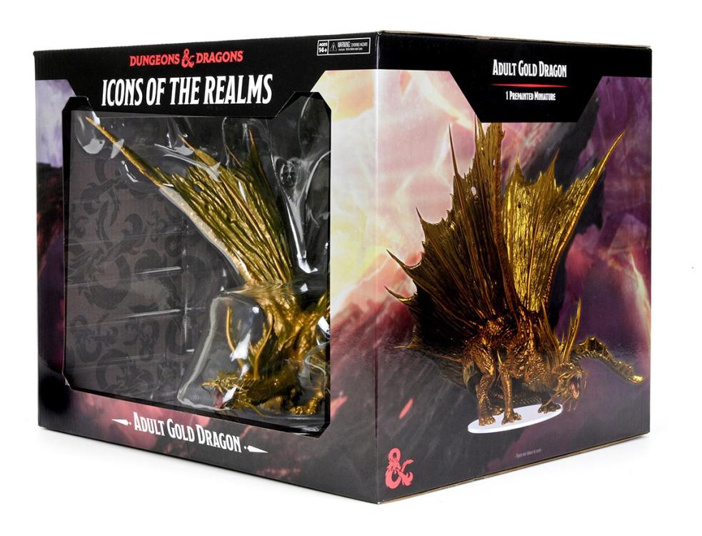 Dungeons & Dragons Icons of the Realms Adult Gold Dragon Premium Painted Figure Gallery Image 21