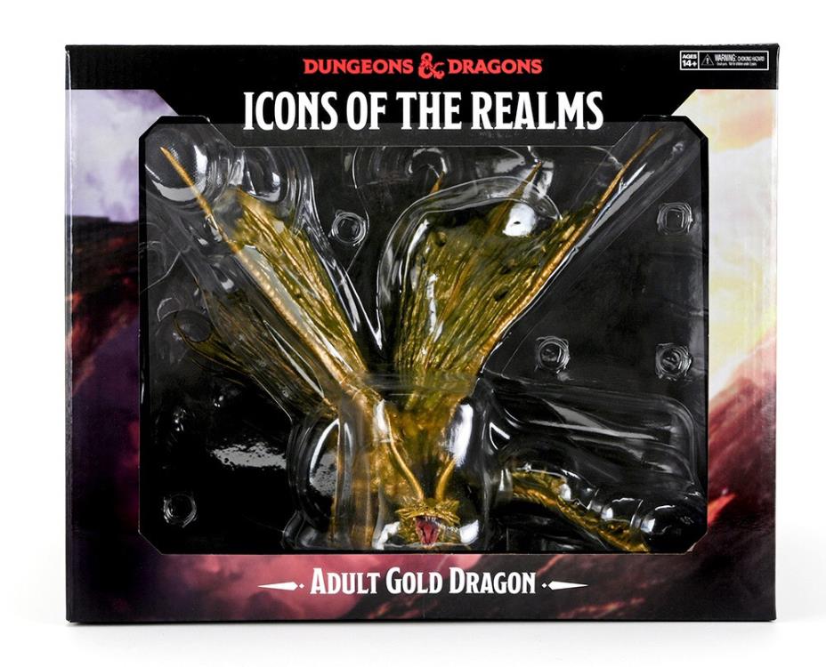 Dungeons & Dragons Icons of the Realms Adult Gold Dragon Premium Painted Figure Gallery Image 24
