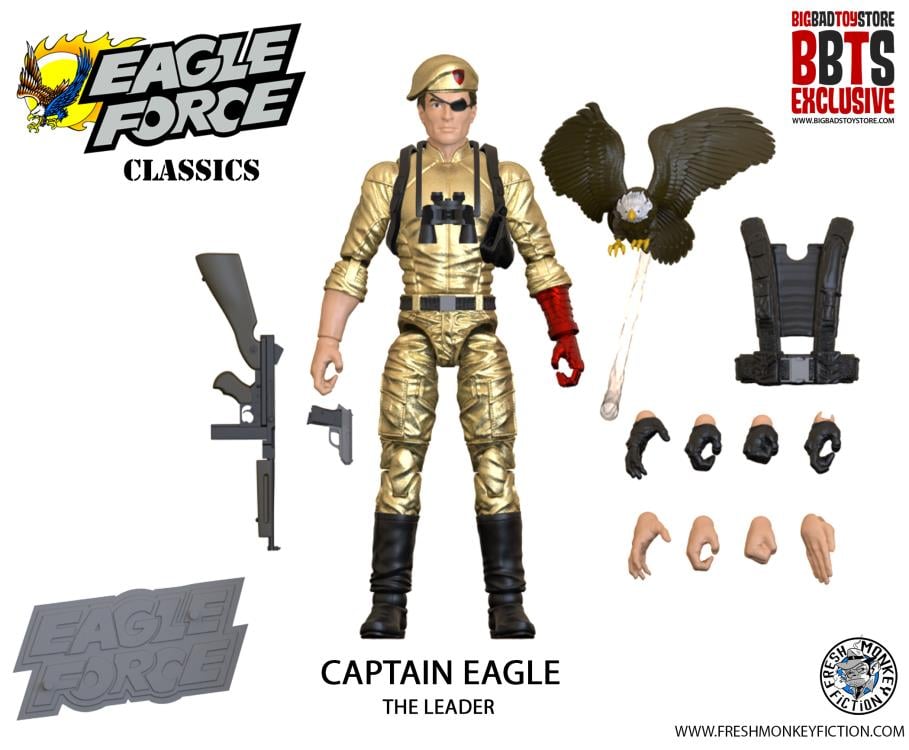 Eagle Force 4" Captain Eagle 40th Anniversary BBTS Exclusive Figure Gallery Image 4