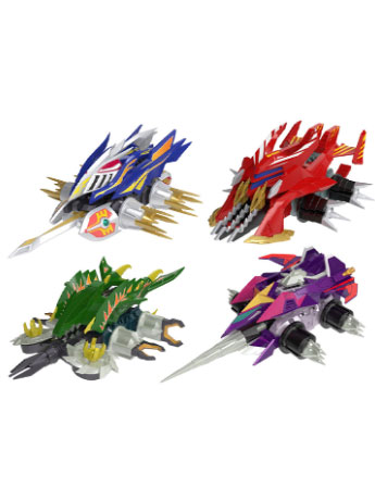 Crush Gear Turbo SMP BATTLE2 Garuda Phoenix, Raging Bullet & Dino Phalanx Exclusive Model Kit Set Gallery Image 2