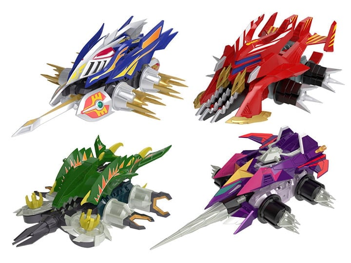 Crush Gear Turbo SMP BATTLE2 Garuda Phoenix, Raging Bullet & Dino Phalanx Exclusive Model Kit Set Gallery Image 1