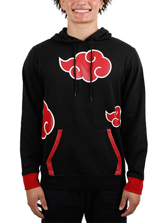 Naruto: Shippuden Akatsuki Cloud Cosplay Hooded Sweatshirt Gallery Image 2