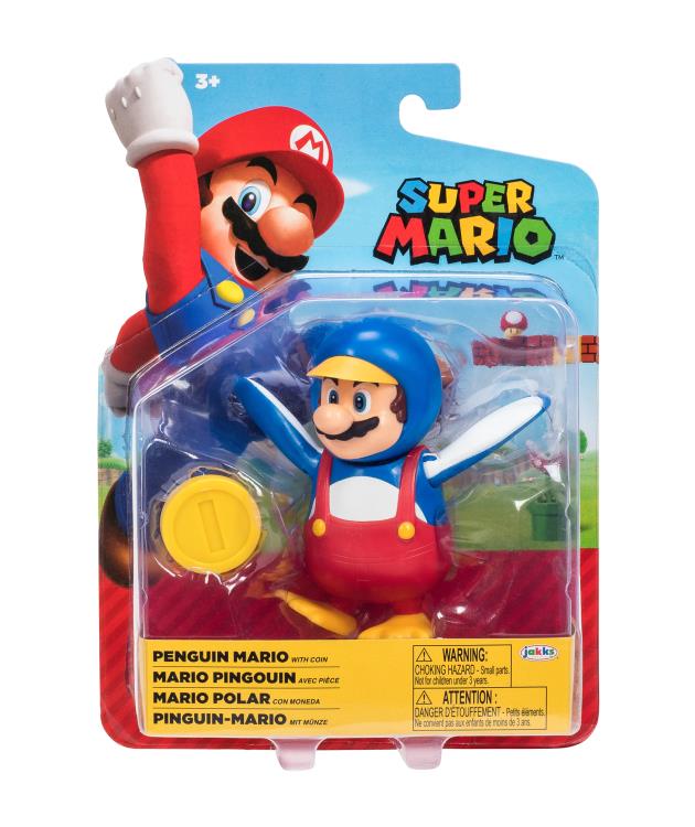 World of Nintendo Penguin Mario with Coin 4-Inch Scale Figure Gallery Image 4
