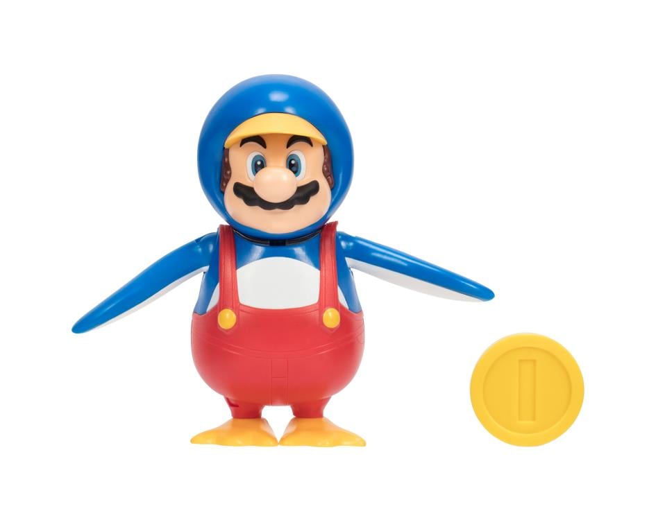 World of Nintendo Penguin Mario with Coin 4-Inch Scale Figure Gallery Image 3