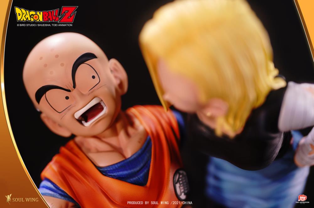 Dragon Ball Z Krillin & Android 18 1/4 Scale Limited Edition Statue Gallery Image 5