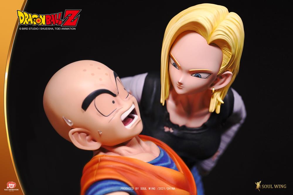 Dragon Ball Z Krillin & Android 18 1/4 Scale Limited Edition Statue Gallery Image 4