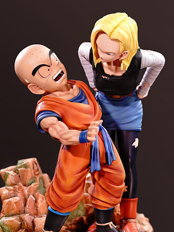 Dragon Ball Z Krillin & Android 18 1/4 Scale Limited Edition Statue Gallery Image 2