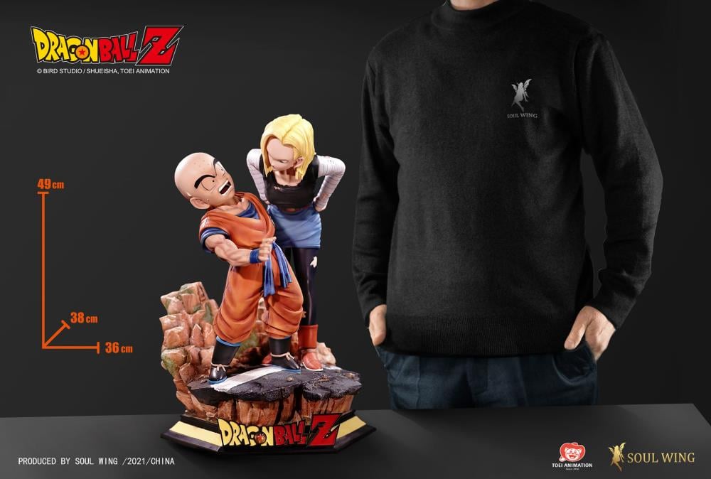 Dragon Ball Z Krillin & Android 18 1/4 Scale Limited Edition Statue Gallery Image 6