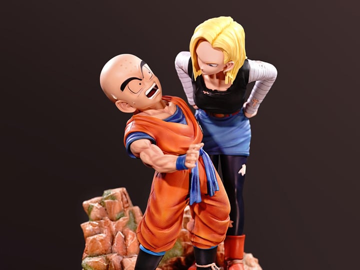 Dragon Ball Z Krillin & Android 18 1/4 Scale Limited Edition Statue Gallery Image 1