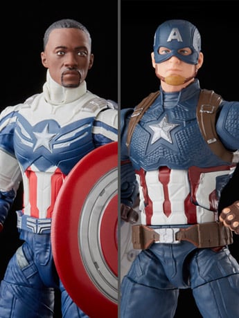 The Falcon and the Winter Soldier & Avengers: Endgame Marvel Legends Tag Team Captain America Action Figure Two-Pack Gallery Image 2
