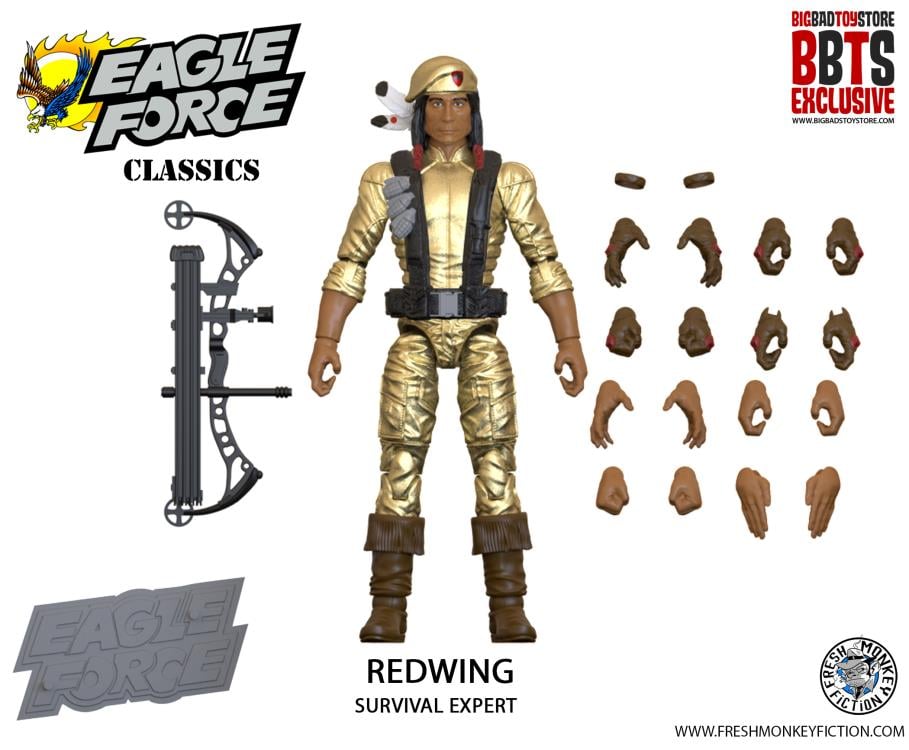 Eagle Force 4" Wave 3 40th Anniversary Set of 6 BBTS Exclusive Figures Gallery Image 10