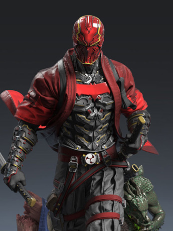 DC Premium Collectibles Samurai Series Red Hood 1/4 Scale Limited Edition Statue Gallery Image 2