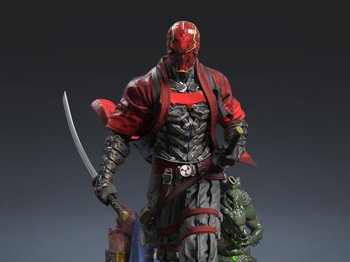 DC Premium Collectibles Samurai Series Red Hood 1/4 Scale Limited Edition Statue Gallery Image 1