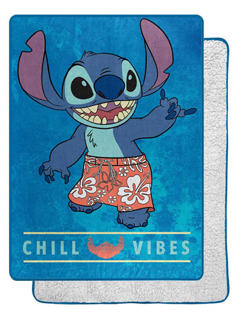 Lilo & Stitch Chill Out Silk Touch Sherpa Throw Gallery Image 2