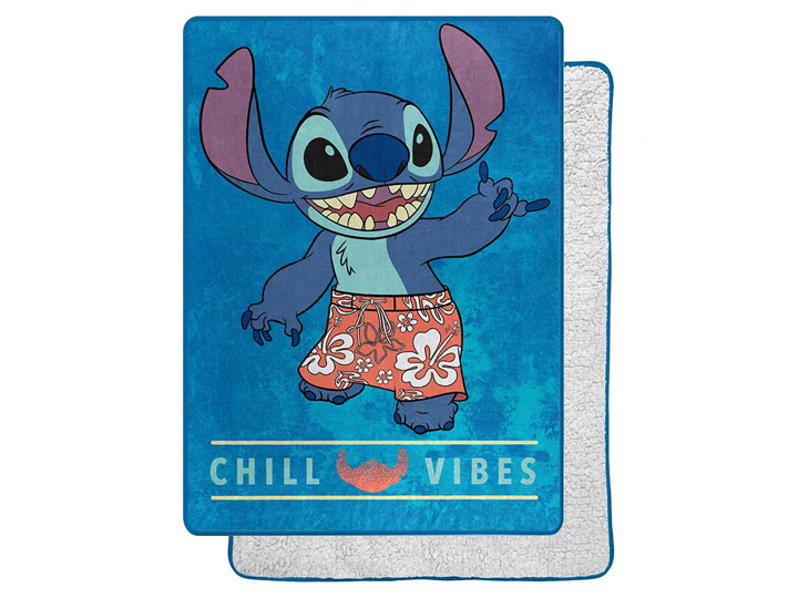 Lilo & Stitch Chill Out Silk Touch Sherpa Throw Gallery Image 1