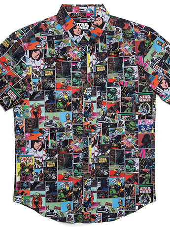 Star Wars Comic to the Dark Side Short Sleeve Button Up Shirt Gallery Image 2