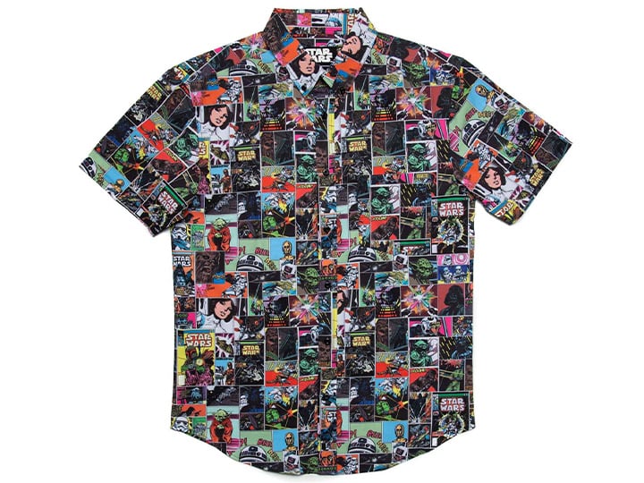 Star Wars Comic to the Dark Side Short Sleeve Button Up Shirt Gallery Image 1